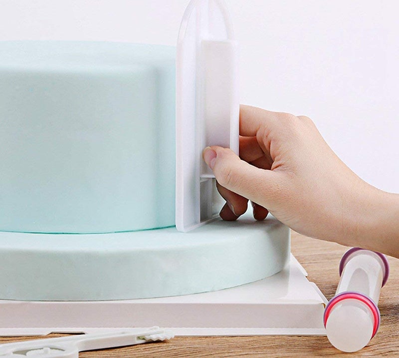SUNKOOL 4pcs Fondant Icing Smoother Polisher for Cake Decoration Sugarcraft Scraper Paddle Tool - Image 4